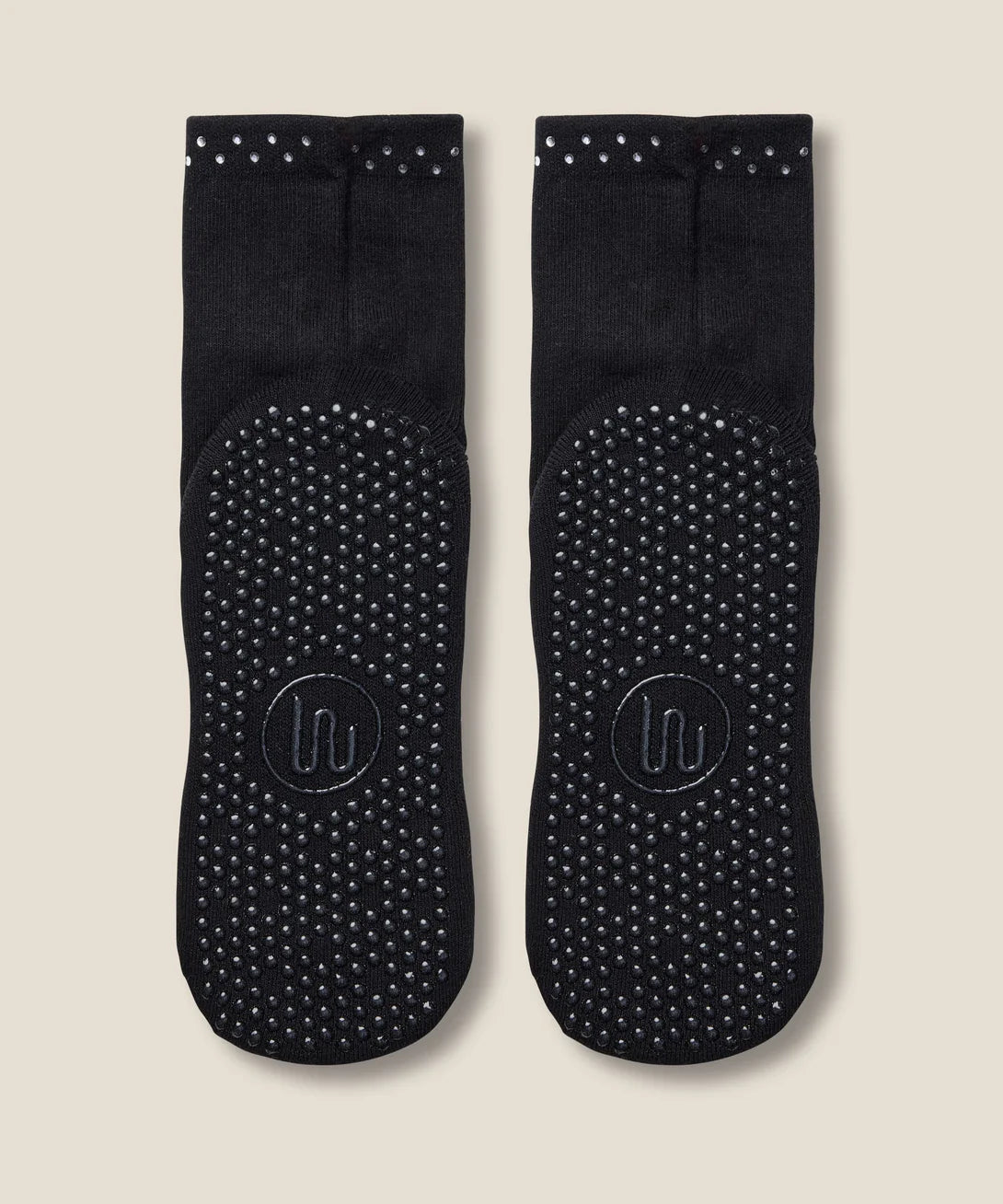 Crew Non Slip Grip Socks | Gem Black