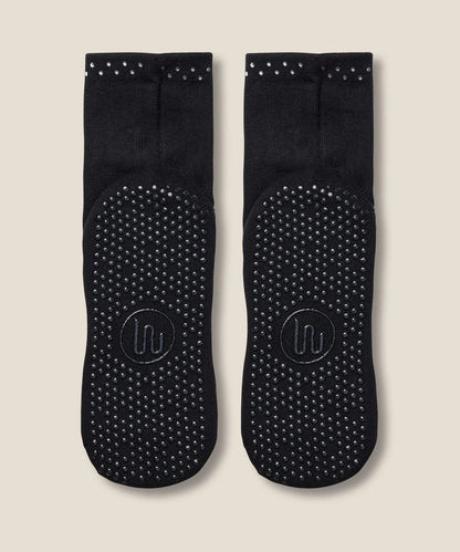 Crew Non Slip Grip Socks | Gem Black