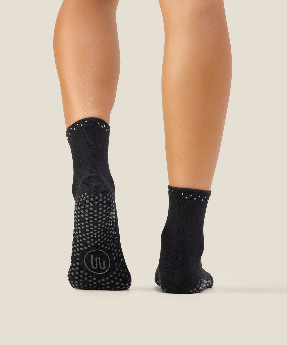 Crew Non Slip Grip Socks | Gem Black