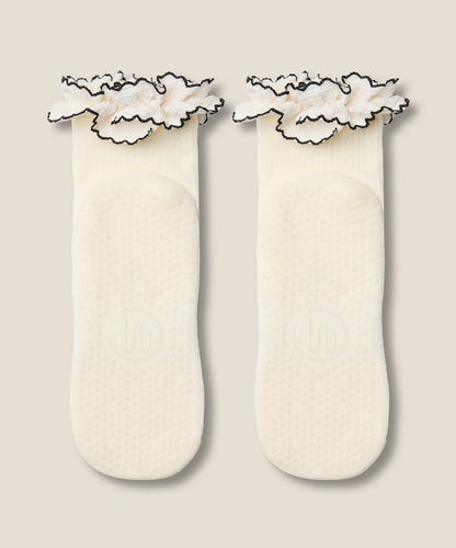Crew Non Slip Grip Socks | Ruffle Fleur