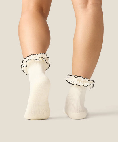 Crew Non Slip Grip Socks | Ruffle Fleur
