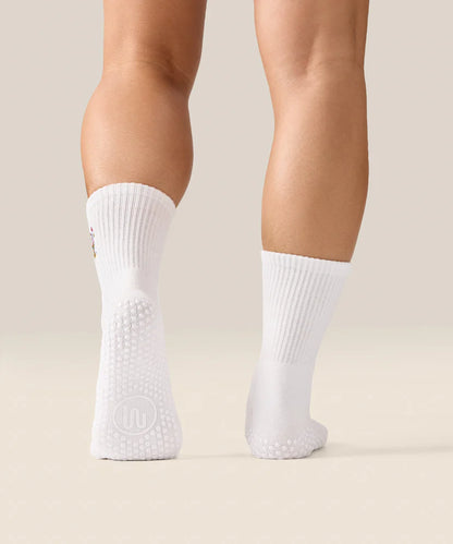 Crew Non Slip Grip Socks | Fortune Kitty Ivory