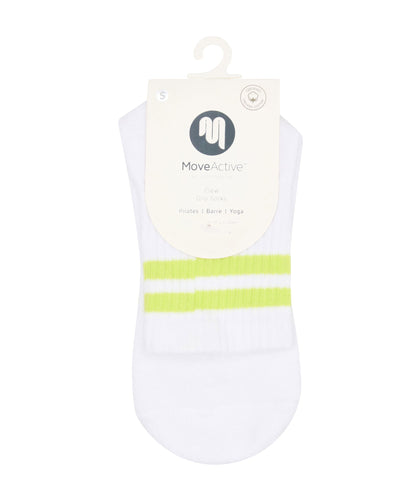 Crew Non Slip Grip Socks | Lime Stripe