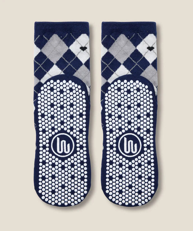 Crew Grip Socks | Argyle Navy