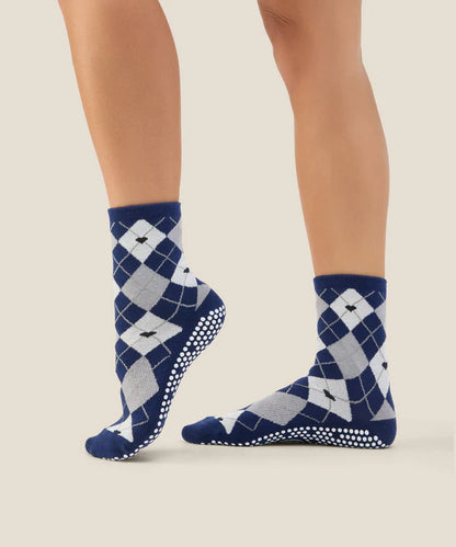 Crew Grip Socks | Argyle Navy