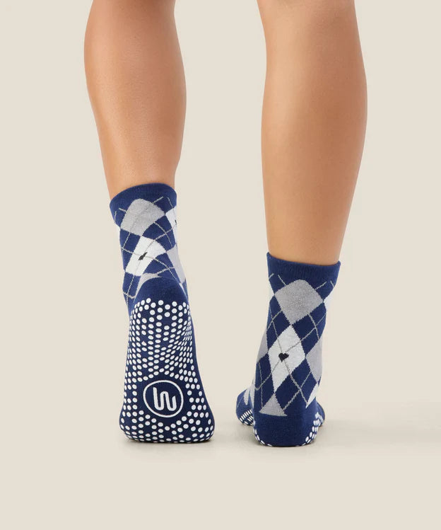 Crew Grip Socks | Argyle Navy