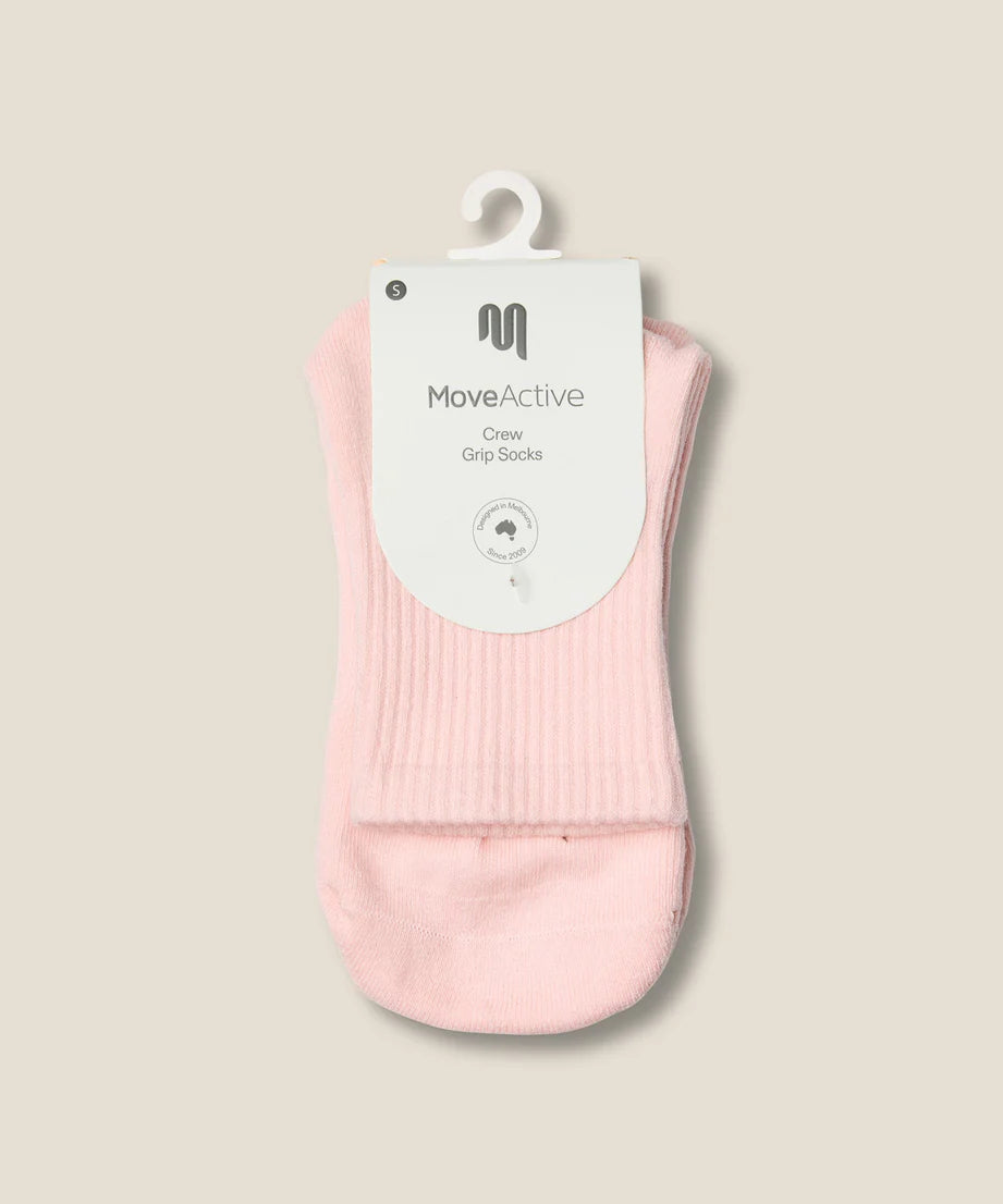 Crew Non Slip Grip Socks | Sweet Pink