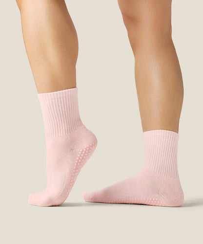 Crew Non Slip Grip Socks | Sweet Pink