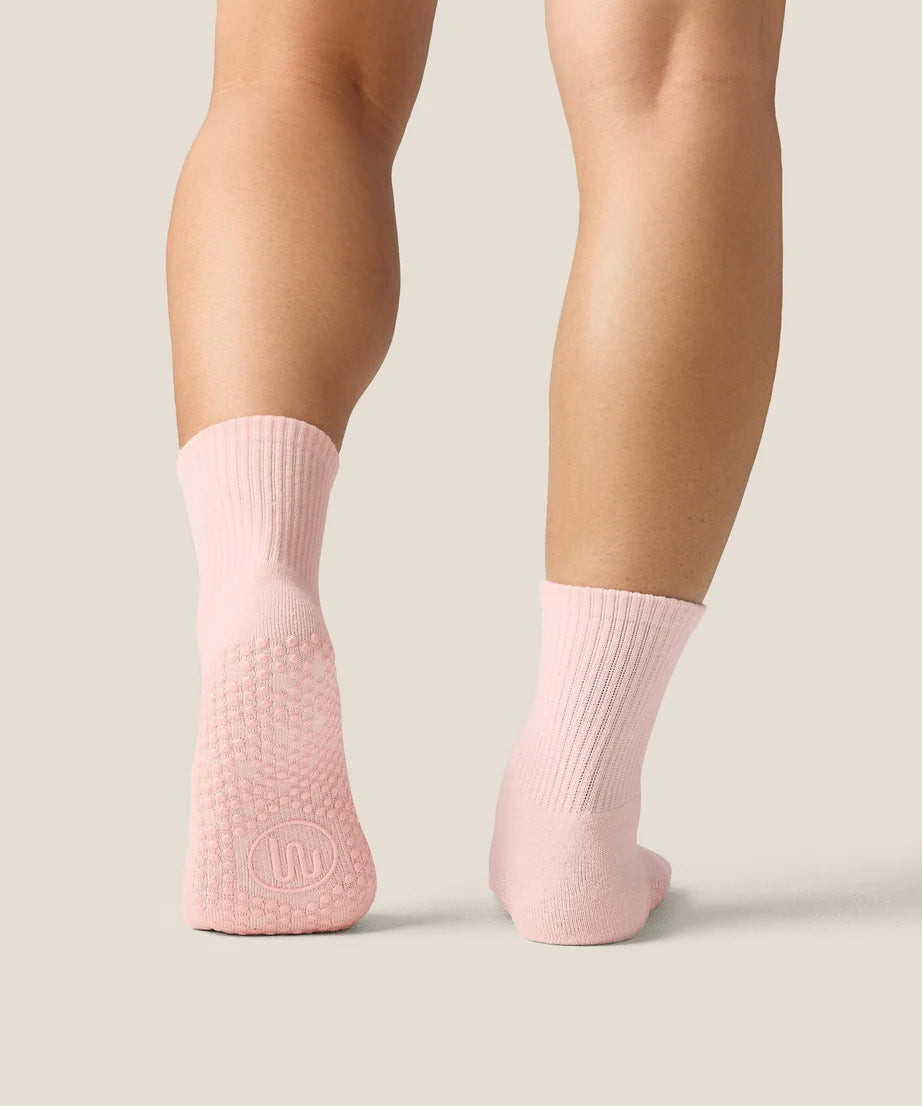 Crew Non Slip Grip Socks | Sweet Pink