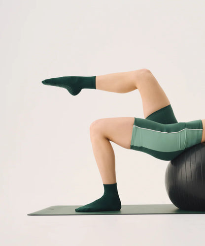 Crew Non Slip Grip Socks | Forest Green