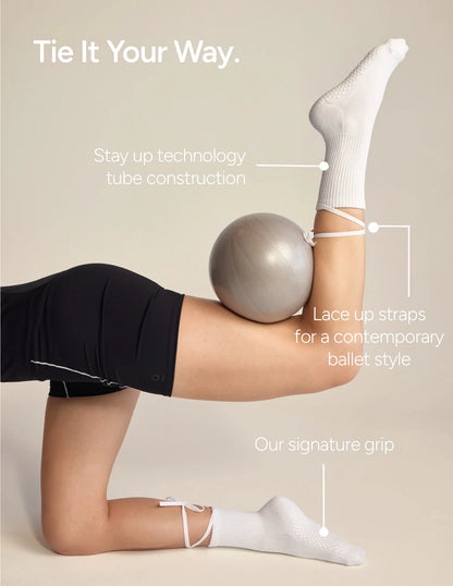 The Nina Grip Sock | White