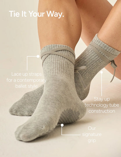 The Nina Grip Sock | Grey