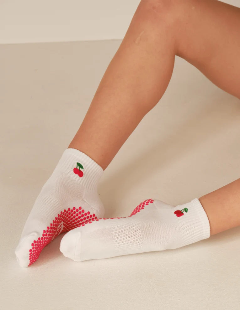 The Harlow Grip Socks | Cherries