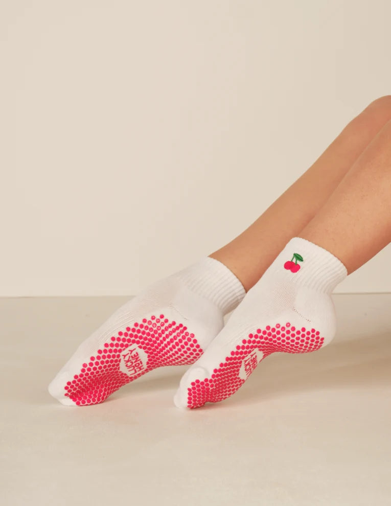 The Harlow Grip Socks | Cherries