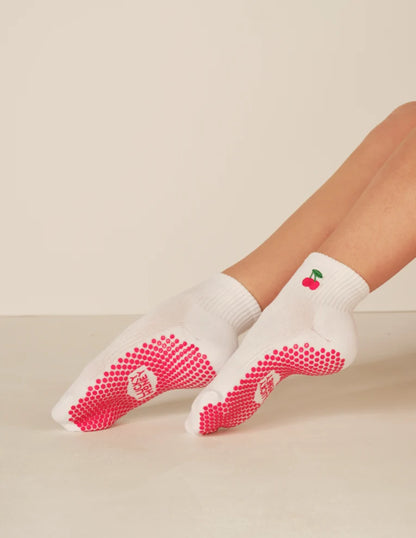 The Harlow Grip Socks | Cherries