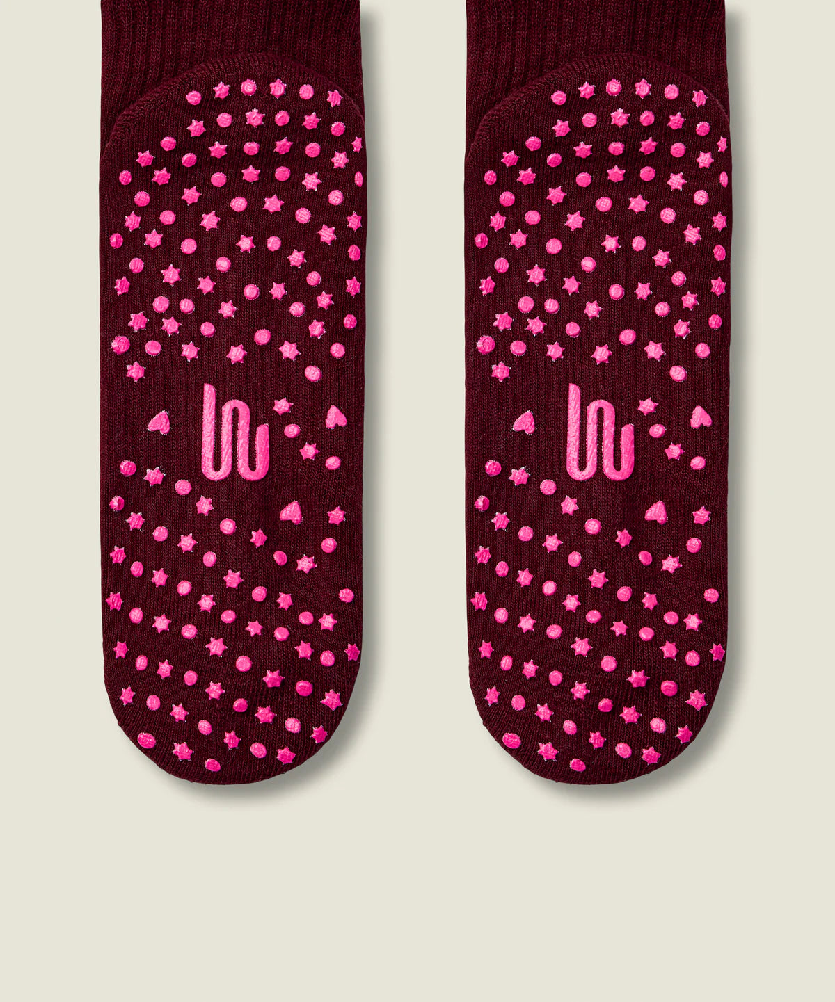 Crew Non Slip Grip Socks | Boot Scootin’ Mulberry