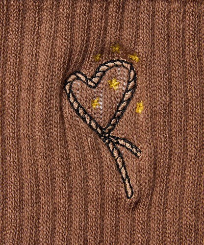 Crew Non Slip Grip Socks | Lasoo Heart Tan