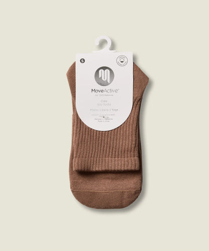 Crew Non Slip Grip Socks | Lasoo Heart Tan