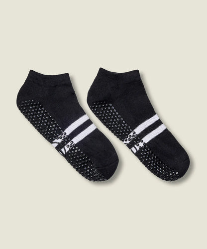 Classic Low Rise Grip Socks | Sporty Stripe Black