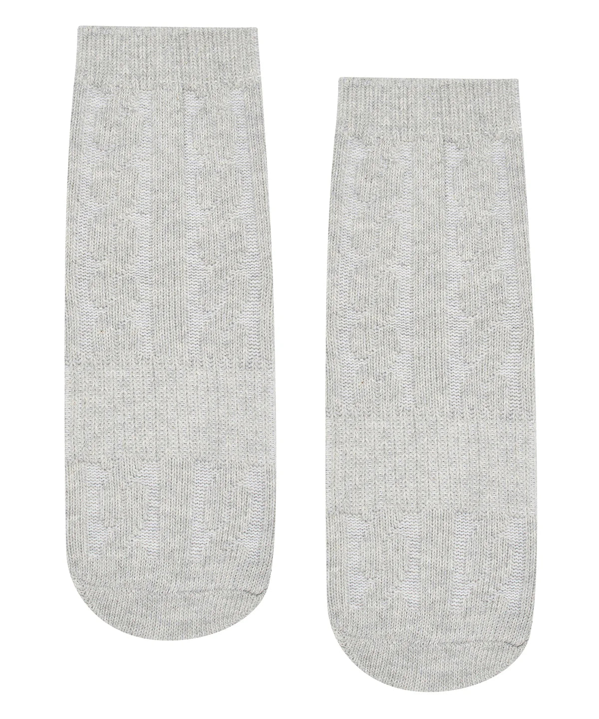 Crew Non Slip Grip Socks | Cable-Knit Marle Grey