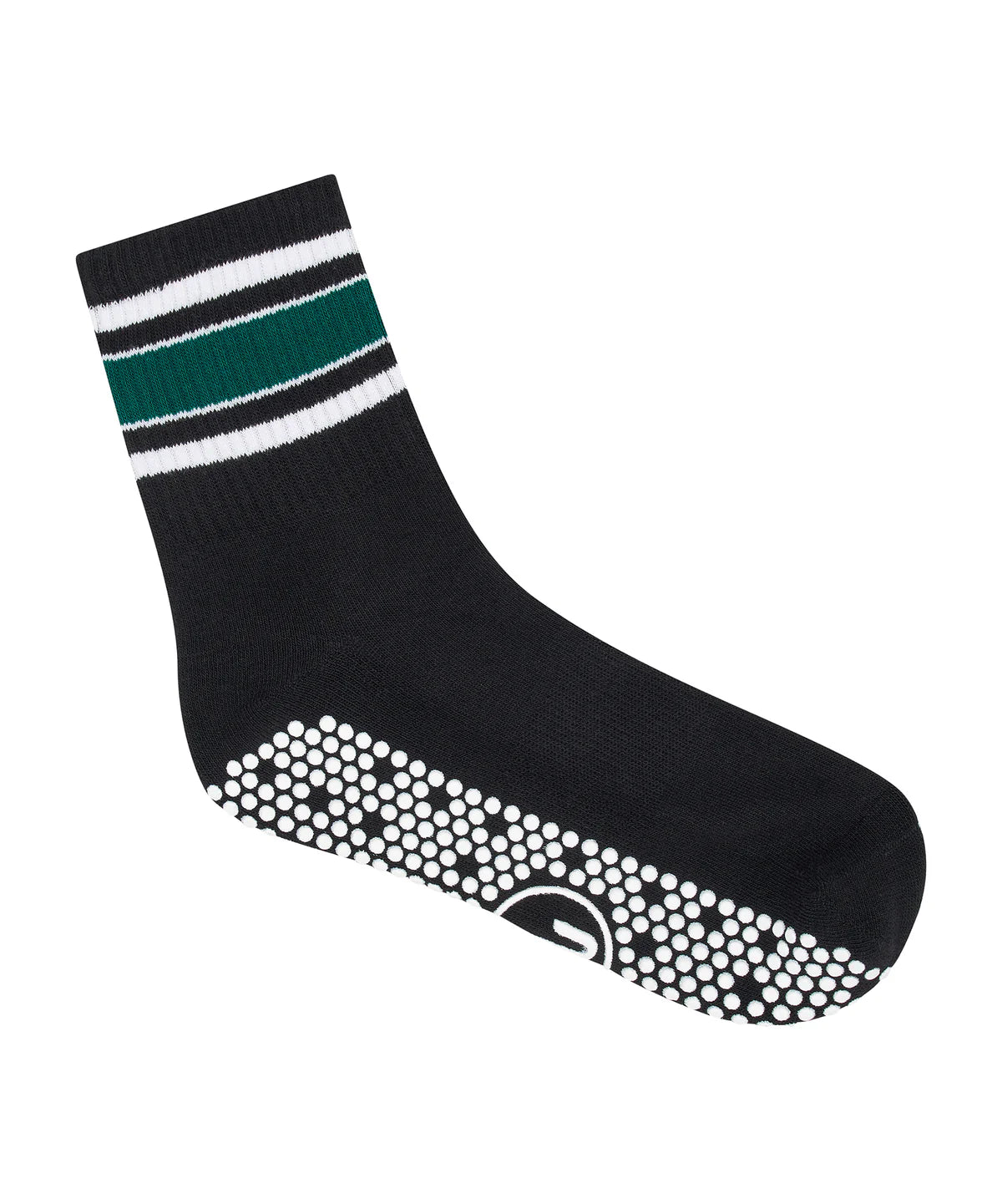 Crew Non Slip Grip Socks | Midnight Emerald Stripe