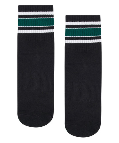 Crew Non Slip Grip Socks | Midnight Emerald Stripe