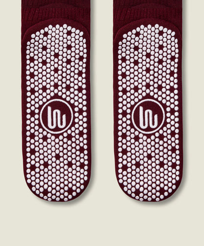 Crew Non Slip Grip Socks | Mulberry Stripes