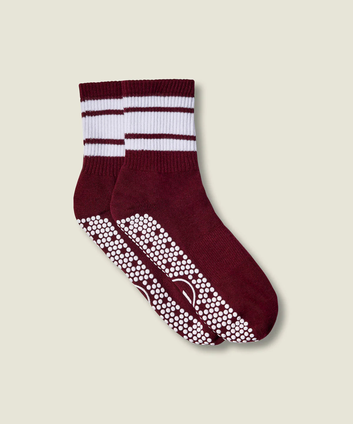 Crew Non Slip Grip Socks | Mulberry Stripes