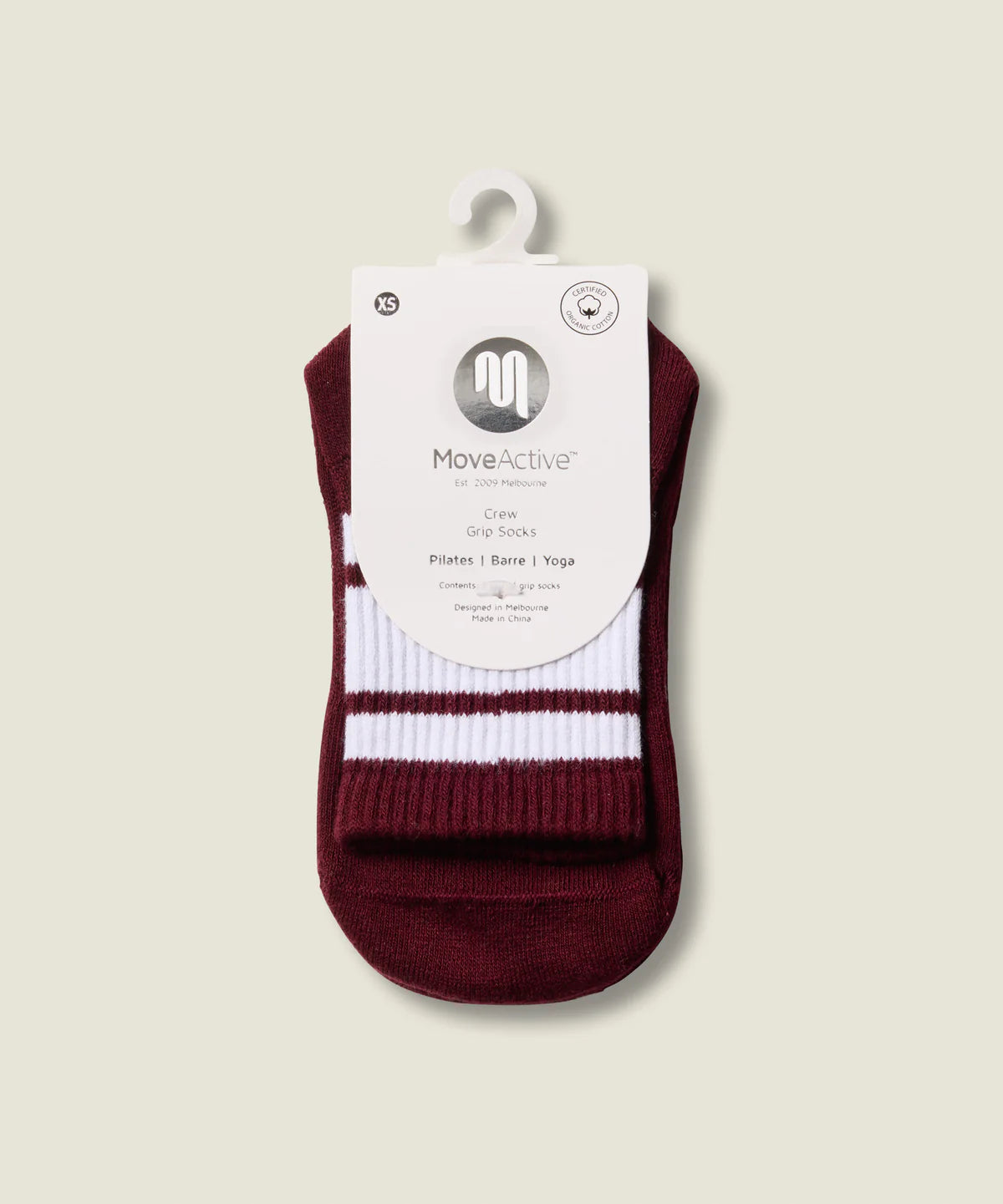 Crew Non Slip Grip Socks | Mulberry Stripes