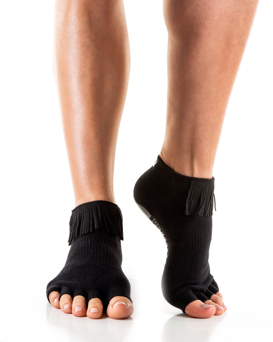 Fringe Open Toe Grip Socks