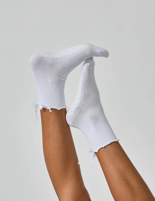 The Juliet Grip Sock | White