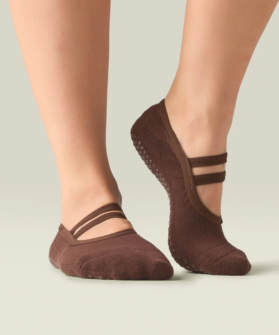 Ballet Non Slip Grip Socks | Espresso