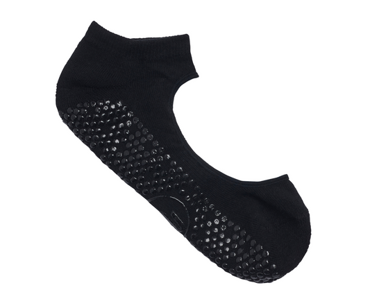 Slide on Non Slip Grip Socks - Classic Black