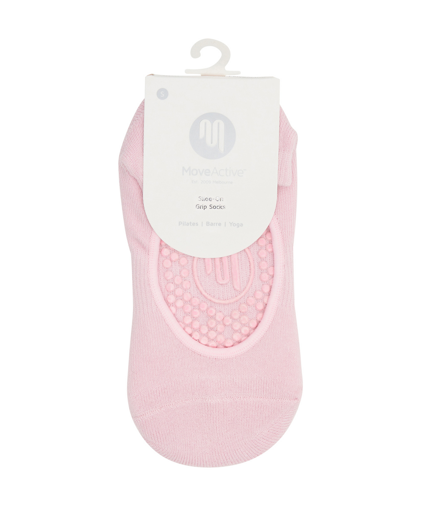 Slide on Non Slip Grip Socks - Sorbet Pink