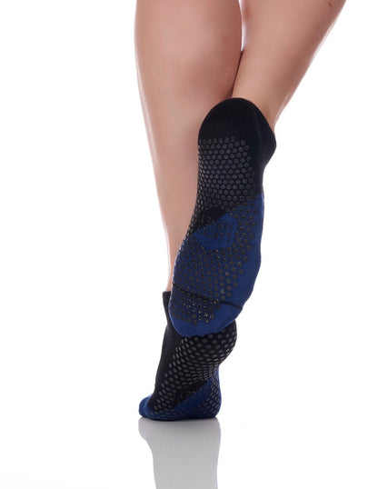 The Valerie Grip Sock | Black/Navy