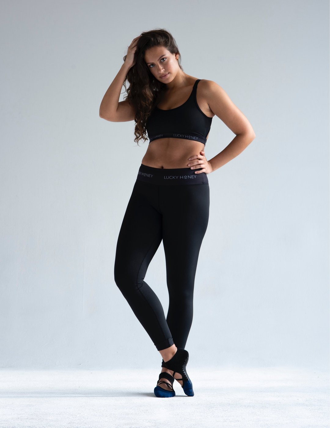 The Valerie Grip Sock | Black/Navy