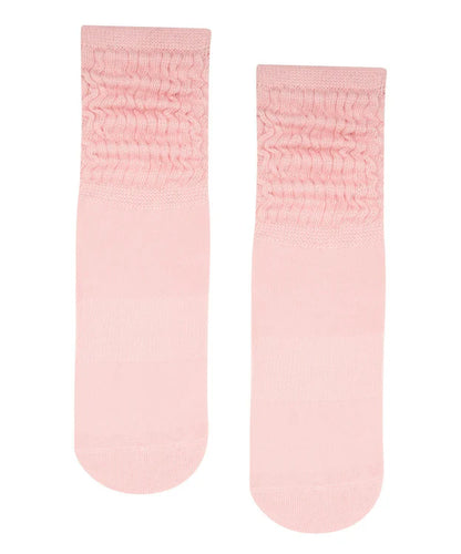 Scrunch Non Slip Grip Socks | Pink
