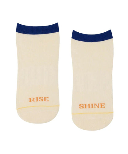 Classic Low Rise Grip Socks - Rise & Shine Vanilla