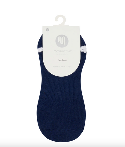 Ruffle Low Rise Grip Socks - Navy