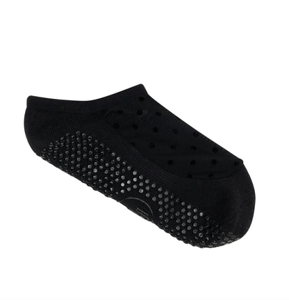 Luxe Mesh Low Rise Grip Socks - Spotty Mesh Black