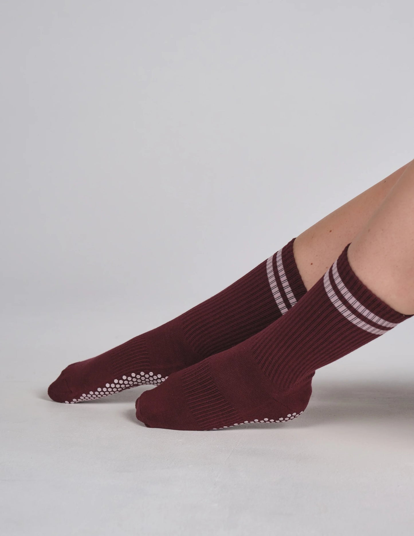 The Tall Tube Grip Socks | Crimson Court
