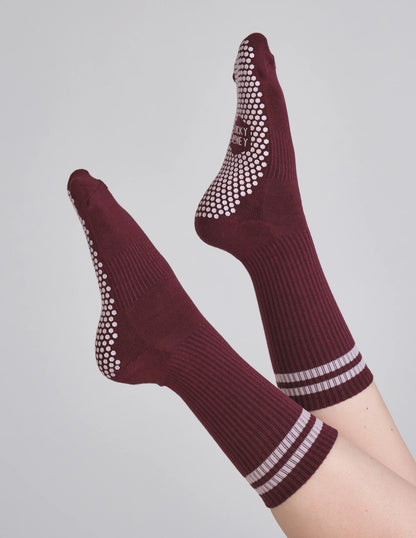 The Tall Tube Grip Socks | Crimson Court