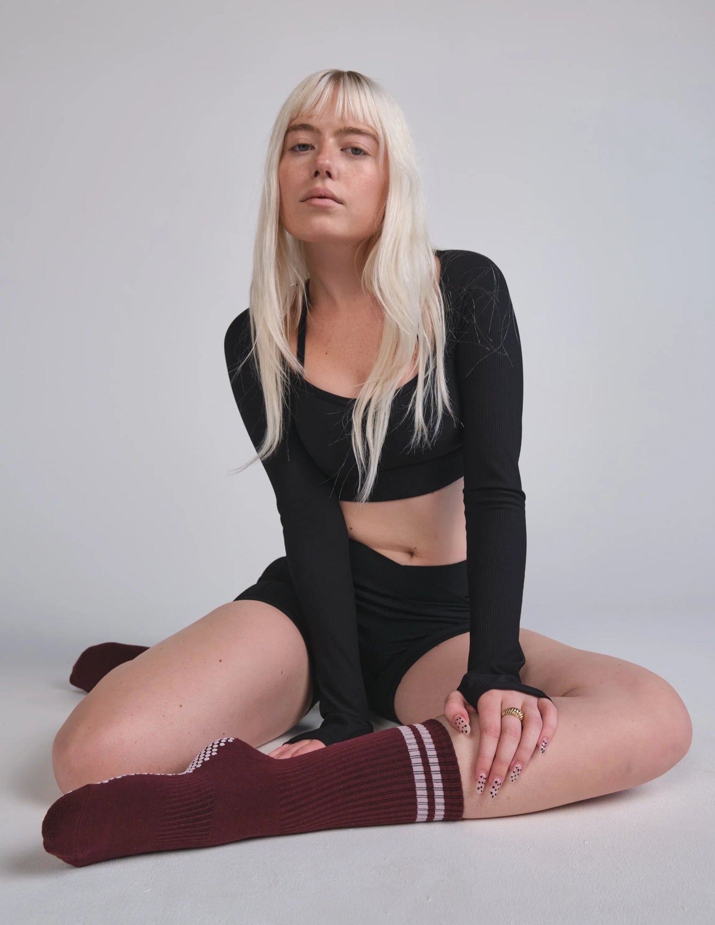 The Tall Tube Grip Socks | Crimson Court