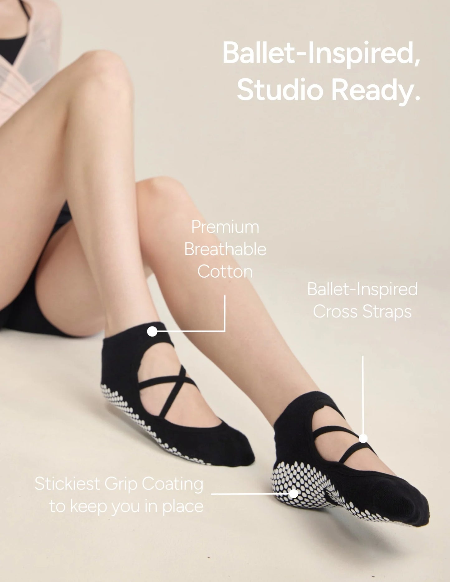 The Valerie Grip Sock | Black