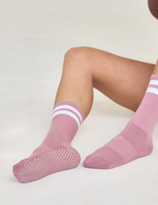 The Tall Tube Grip Sock | Mauve