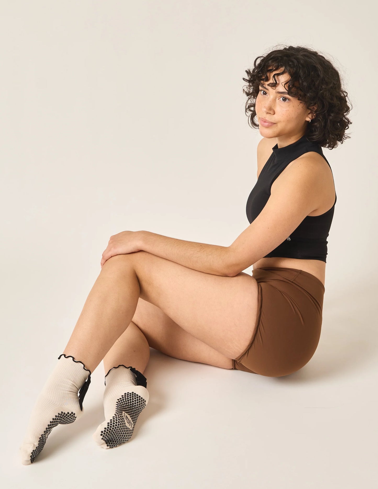 The Juliet Grip Sock | Black Velvet